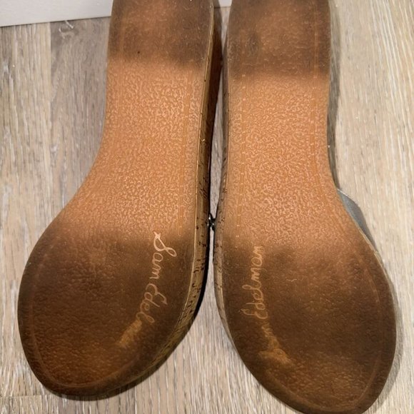 Sam Edelman Slip On Open Toe Sie 7.5M EUR 38 Silver Solid Wedges Women's - Picture 11 of 16